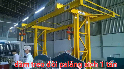 Dầm treo đôi palang xích 1 tấn - Cầu Trục Và Cổng Trục Quảng Liên - Công Ty TNHH Cầu Trục Thang Máy Quảng Liên