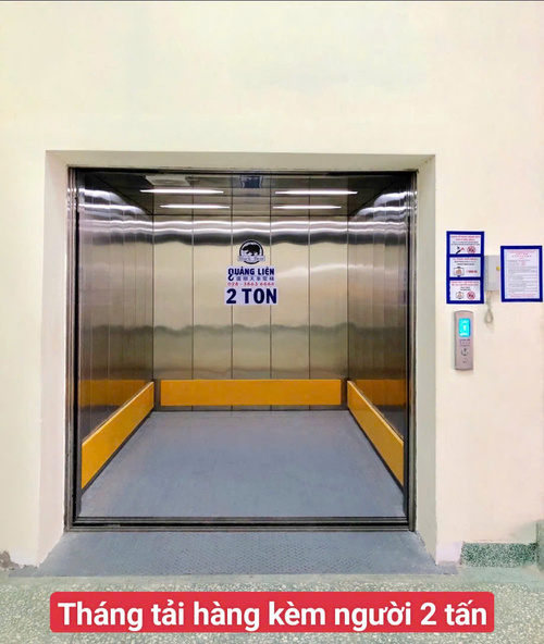 Thang tải hàng kèm người 2 tấn - Cầu Trục Và Cổng Trục Quảng Liên - Công Ty TNHH Cầu Trục Thang Máy Quảng Liên