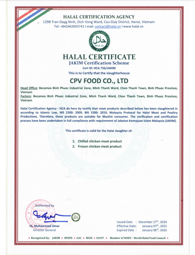 Chứng nhận HALAL