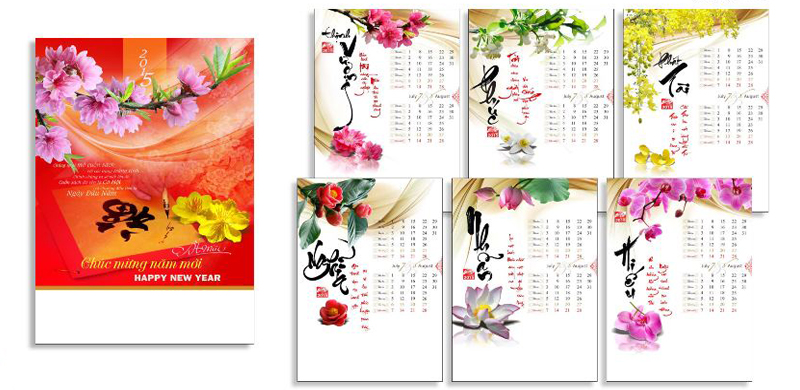 Thiết kế lịch tết