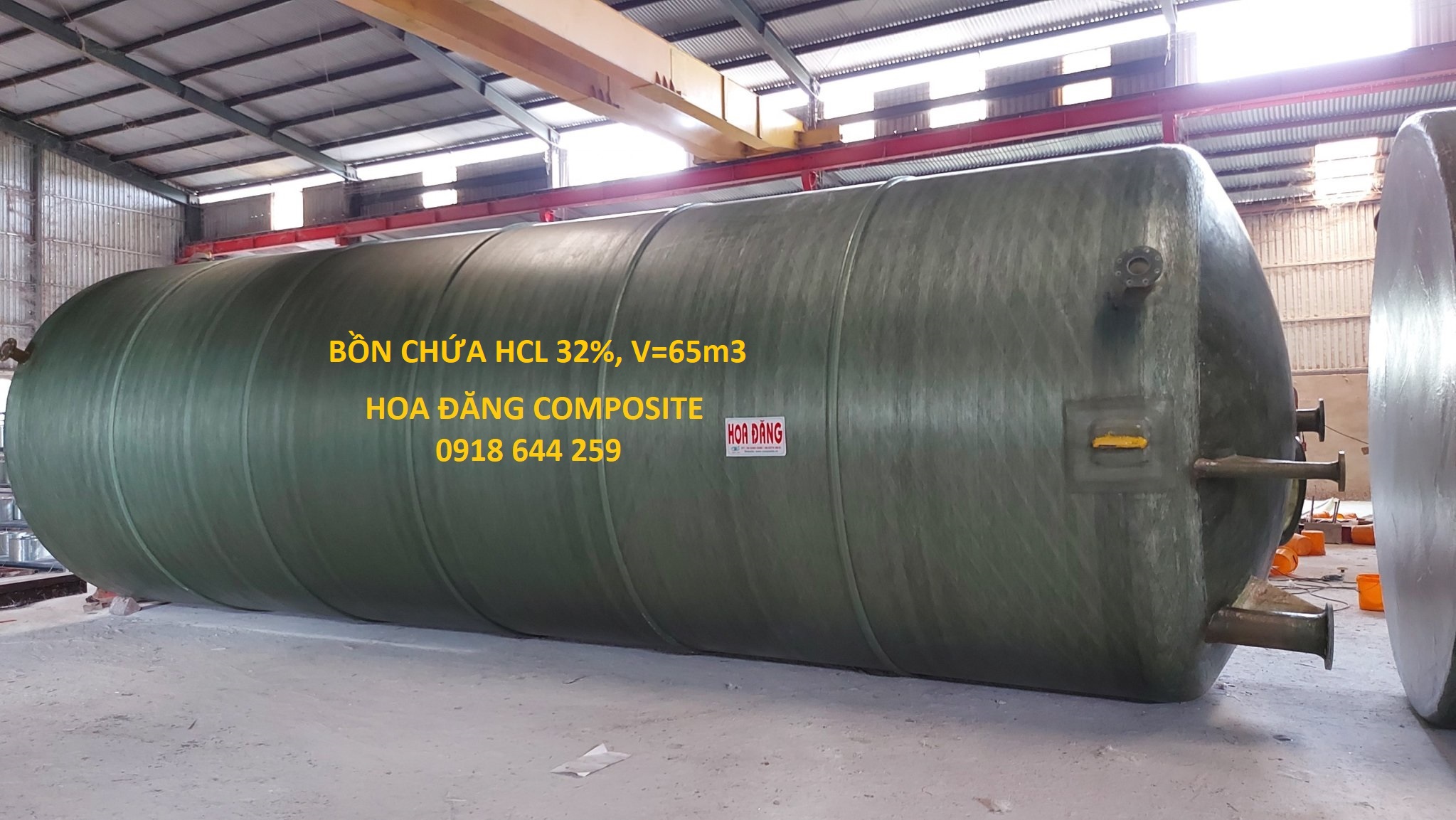 Bồn composite chứa HCL 32%