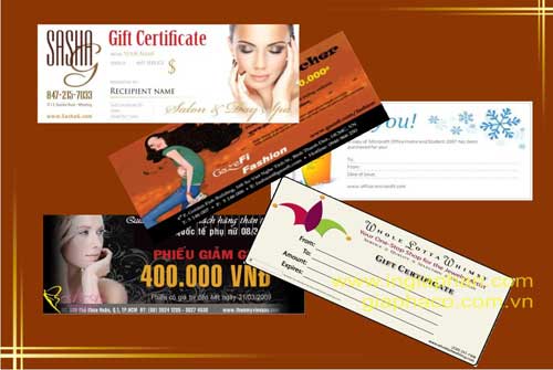 Gift voucher - In Phan Gia - Công Ty TNHH Sản Xuất Thương Mại Dịch Vụ Gia Phan