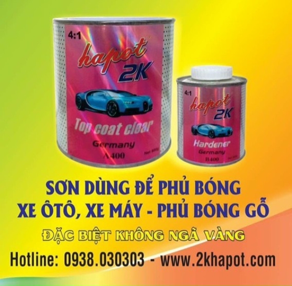 Sơn phủ bóng xe ô tô, xe máy, gỗ