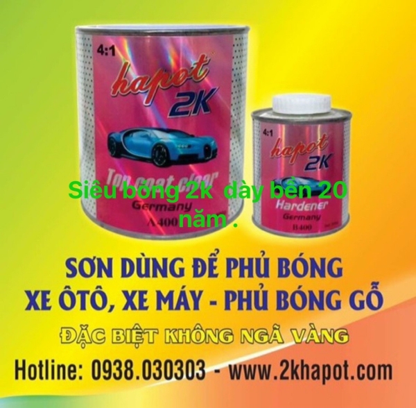 Sơn phủ bóng xe ô tô, xe máy, gỗ