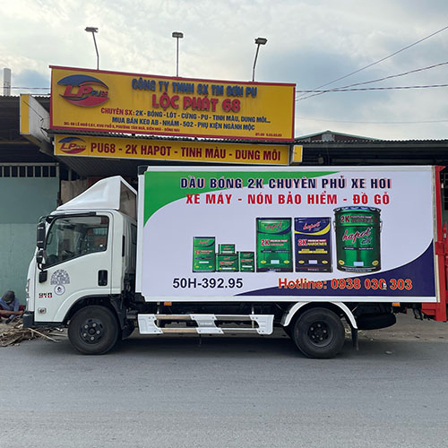 Xe chở hàng, vận chuyển công ty Sơn Lộc Phát PU68