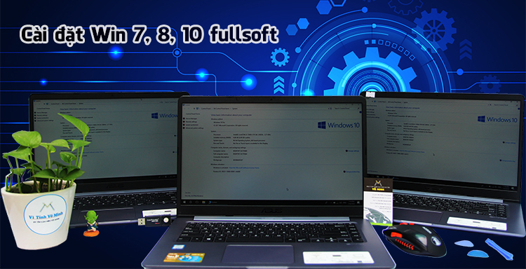 Dịch vụ cài win, phần mềm ứng dụng cho laptop, pc