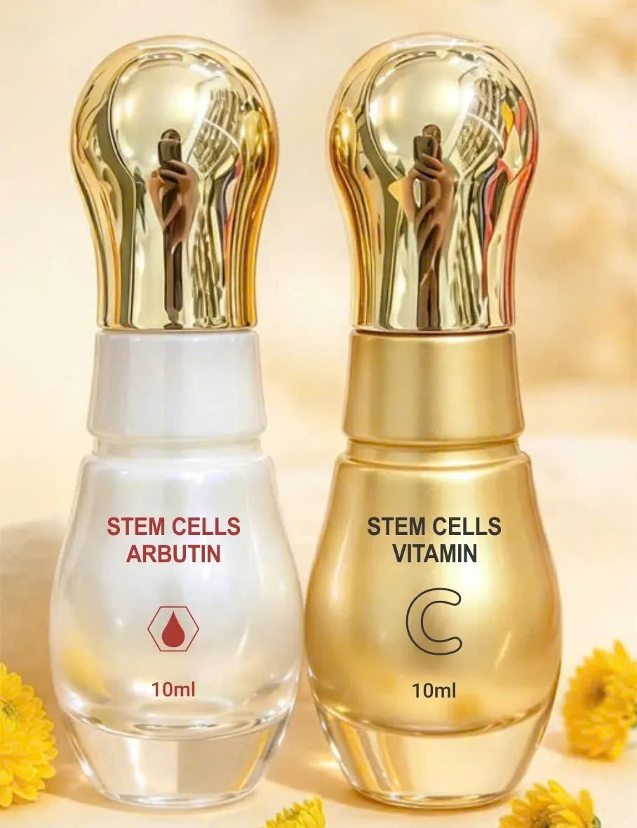 In chai serum thủy tinh kiểu dáng cong
