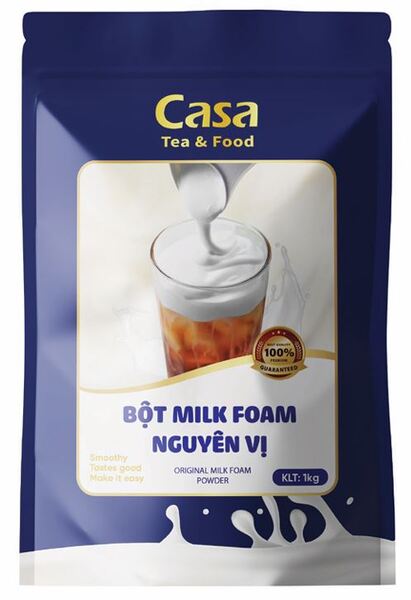 Dòng bột milk foam 1kg - Trà Và Nguyên Liệu Pha Chế Casa - Công Ty TNHH Casa