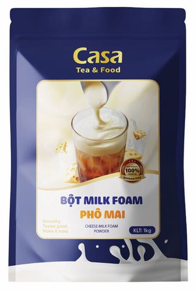 Dòng bột milk foam 1kg - Trà Và Nguyên Liệu Pha Chế Casa - Công Ty TNHH Casa