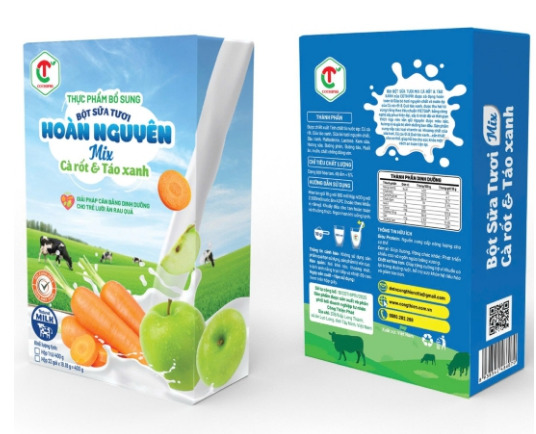 Bột sữa tươi mix cà rốt & táo xanh