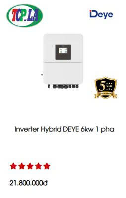 Inverter Hybrid DEYE 6KW 1 pha