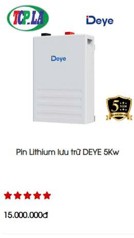 Pin Lithium lưu trữ DEYE 5KW