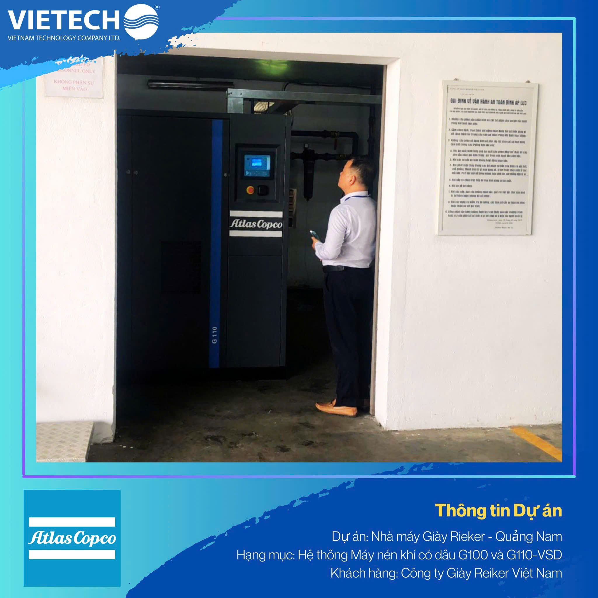 Hệ thống máy nén khí có dầu G100 và G100-VSD - Công Ty TNHH Kỹ Thuật Việt Nam