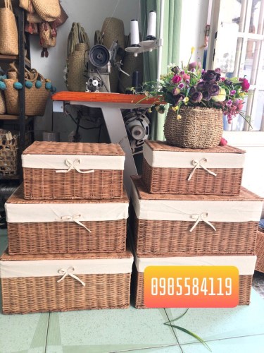 Giỏ lục bình hình chữ nhật - Mây Tre Dạ Lý Hương - Hộ Kinh Doanh Trần Thị Thu Hương