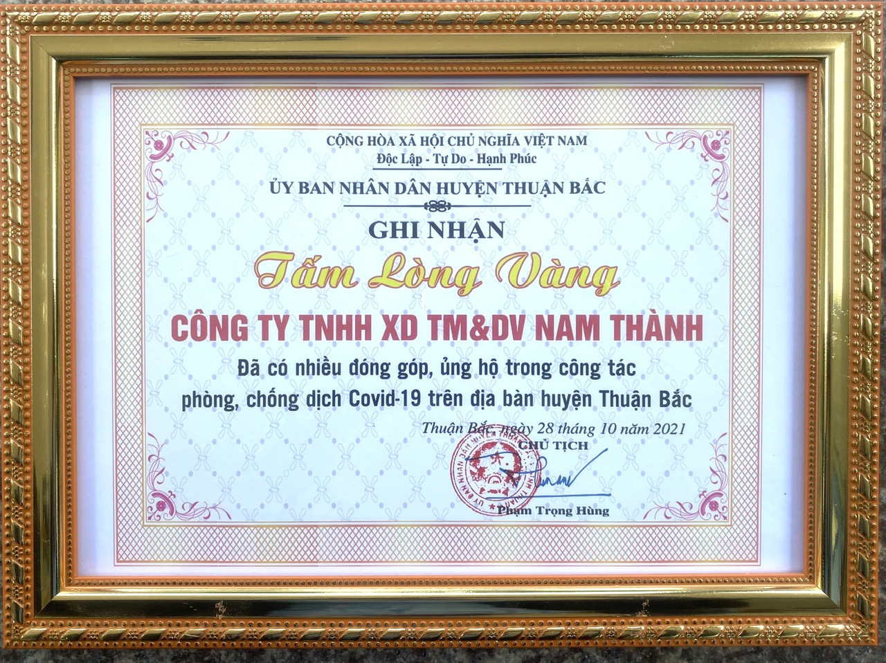  - Môi Trường Nam Thành Ninh Thuận - Công Ty TNHH Xây Dựng - Thương Mại Và Sản Xuất Nam Thành Ninh Thuận