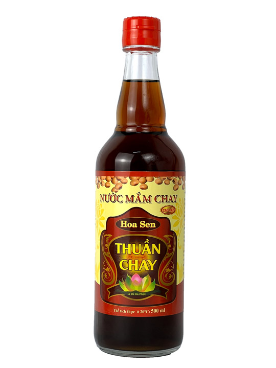 Nước mắm thuần chay Hoa Sen thủy tinh 500ml