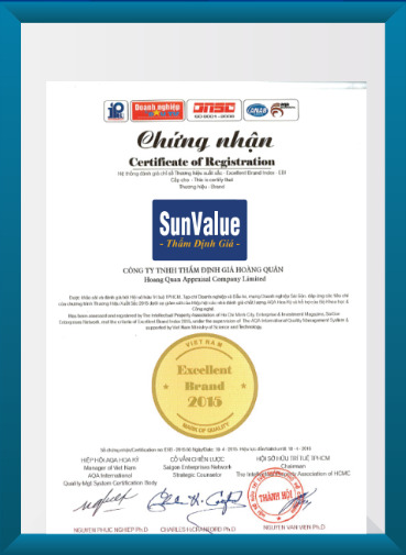 Chứng nhận thương hiệu xuất sắc
