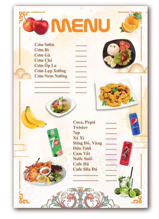 In menu