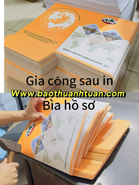 Gia công sau in bìa hồ sơ