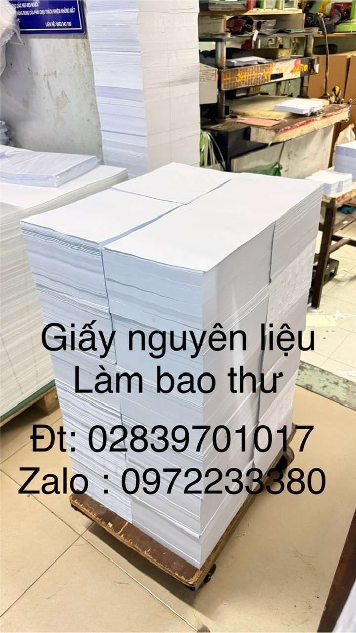 Giấy nguyên liệu làm bao thư