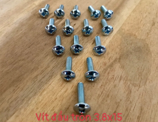 Vít đầu tròn 3.8x15 - Phụ Kiện Ngành Gỗ Cao Đạt - Công Ty TNHH Một Thành Viên Dịch Vụ Thương Mại Xuất Nhập Khẩu Cao Đạt