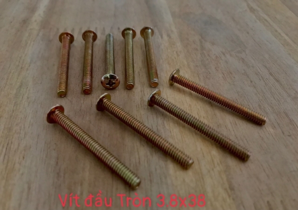 Vít đầu tròn 3.8x38 - Phụ Kiện Ngành Gỗ Cao Đạt - Công Ty TNHH Một Thành Viên Dịch Vụ Thương Mại Xuất Nhập Khẩu Cao Đạt