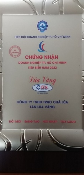 Doanh nhân TP. Hồ Chí Minh tiêu biểu 2022 - Trục Chà Lúa Tân Lúa Vàng - Công Ty TNHH Trục Chà Lúa Tân Lúa Vàng