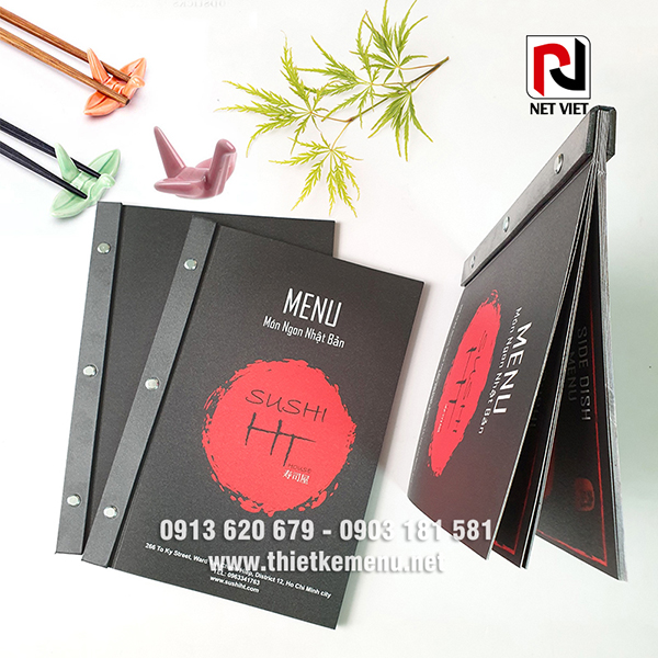 In menu bìa cứng - In Menu Nét Việt Plus - Công Ty TNHH Nét Việt Plus