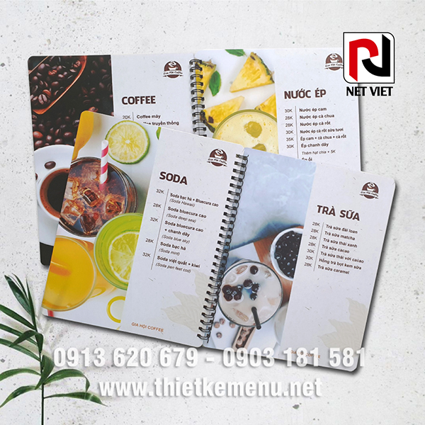 In menu nhựa - In Menu Nét Việt Plus - Công Ty TNHH Nét Việt Plus