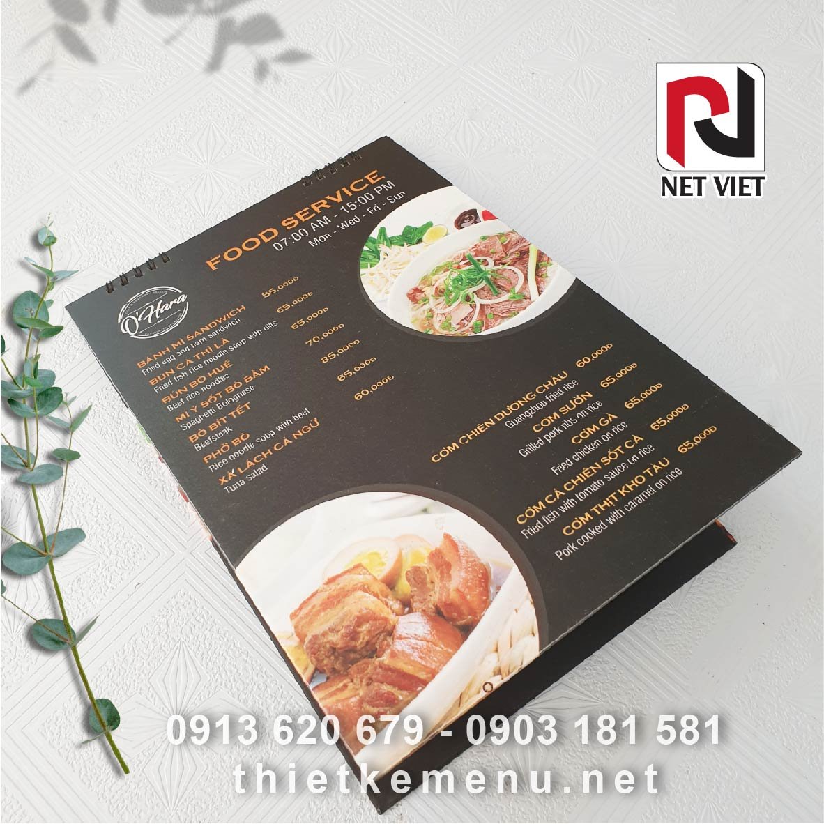 In menu theo yêu cầu - In Menu Nét Việt Plus - Công Ty TNHH Nét Việt Plus