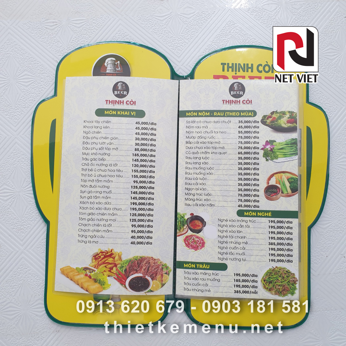 In menu theo yêu cầu