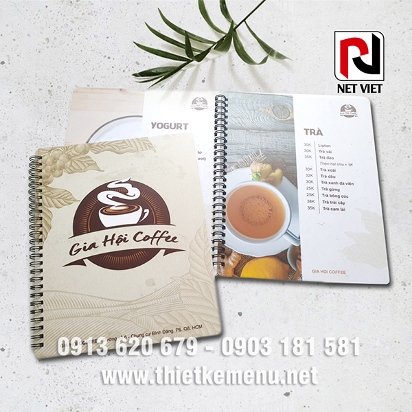 Thiết kế menu quán cafe - In Menu Nét Việt Plus - Công Ty TNHH Nét Việt Plus