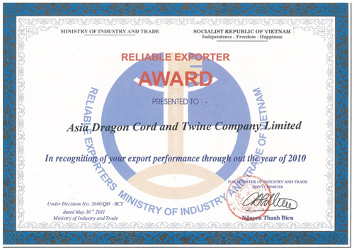Doanh nghiệp xuất khẩu uy tín - Dây Thừng Asia Dragon - Công Ty Cổ Phần Đầu Tư Asia Dragon