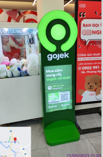 Thi công lắp đặt trụ quảng cáo Gojek - Quảng Cáo Hồng Phúc - Công Ty TNHH Dịch Vụ Sản Xuất Thương Mại Quảng Cáo Hồng Phúc