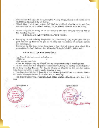 Hợp đồng tiêu biểu - Bảo Vệ DELTA - Công Ty TNHH Dịch Vụ Bảo Vệ DELTA