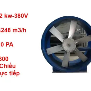 Quạt hướng trục hút mùi thông gió tầng hầm 2.2 kw D800 24248 m3/h 380v