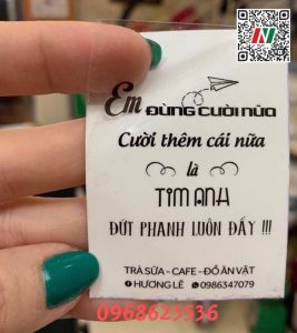 In decal tem trong - In Decal Lê Vinh - Công Ty TNHH In Lê Vinh