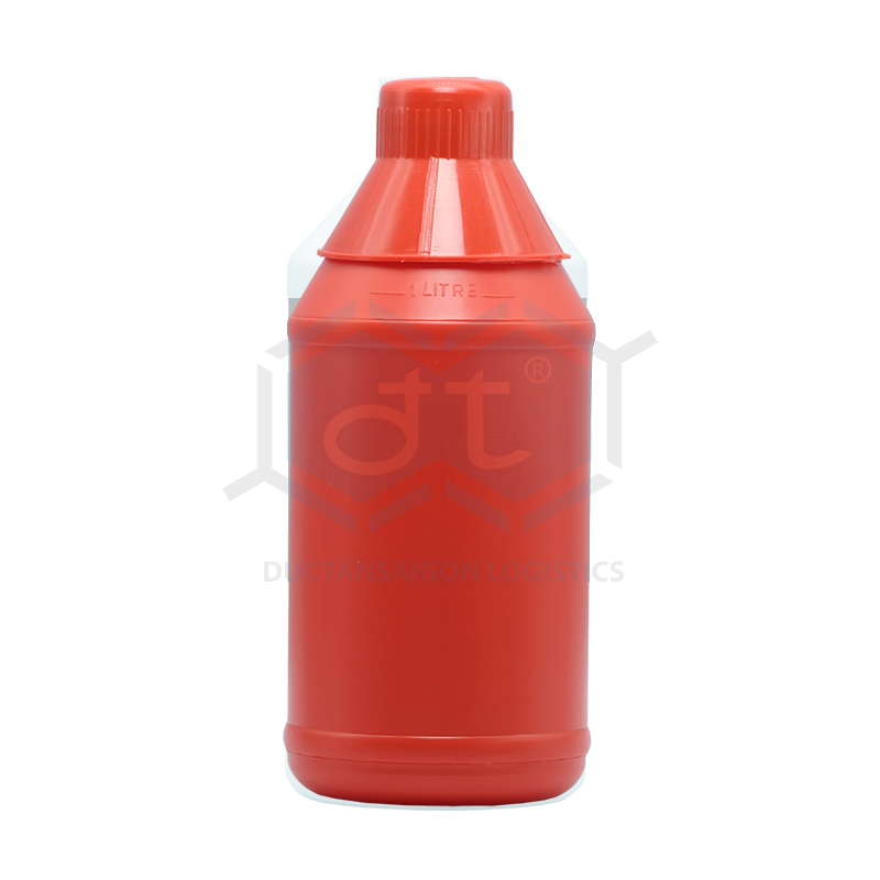 Chai nhựa 1 L MĐ đỏ tròn