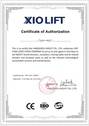 Chứng nhận đại lý Xiolift