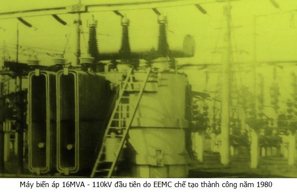 Máy biến áp 100kV đầu tiên của công ty EEMC năm 1980 - Máy Biến áp Đông Anh - Tổng Công Ty Thiết Bị Điện Đông Anh - Công Ty Cổ Phần