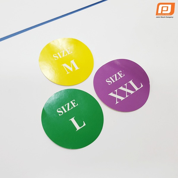 Tem dán size nhiều màu - Nhãn Mác Và Phụ Liệu Dệt May Thanh Bình - Công Ty Cổ Phần Sản Xuất Nhãn Mác Và Phụ Liệu Dệt May Thanh Bình