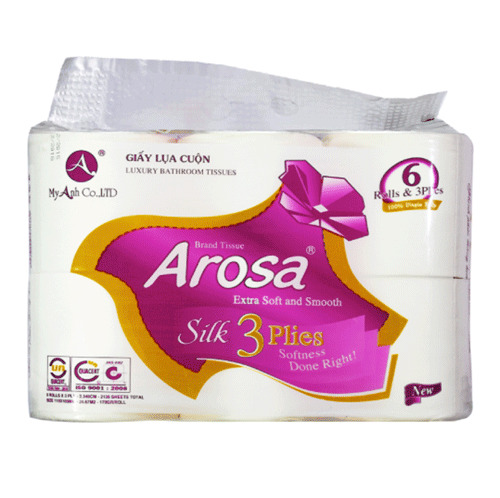 GVS Arosa 6 cuộn * 3 lớp – màu tím - Giấy Arosa - Công Ty TNHH Sản Xuất Và Thương Mại Mỹ Anh