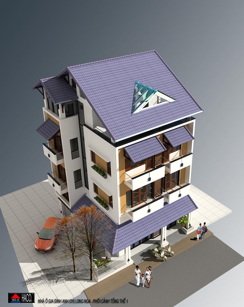 Mô hình nhà ở gia đình - HACO JSC - Công Ty Cổ Phần Kiến Trúc Hà Nội