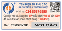 In tem điện tử phủ cào