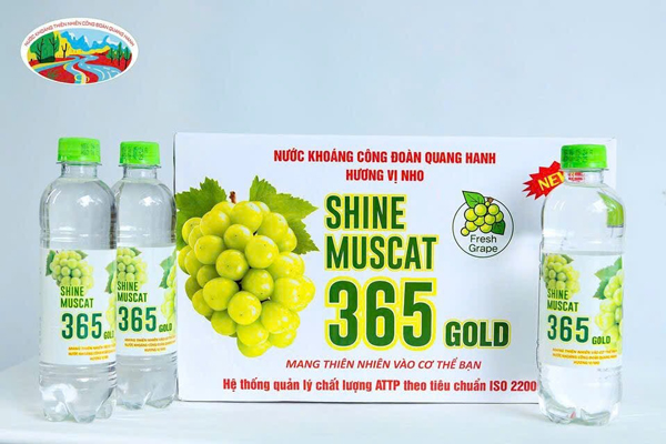 Nước khoáng nho Shine Muscat 360 Gold - Nước Khoáng Chanh Muối - Công Ty TNHH 1 Thành Viên Nước Khoáng Công Đoàn Quang Hanh