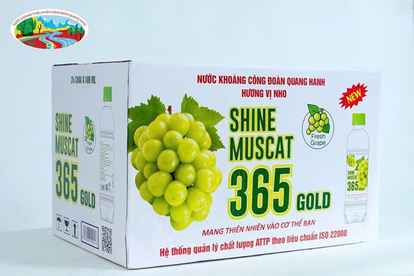 Nước khoáng nho Shine Muscat 360 Gold - Nước Khoáng Chanh Muối - Công Ty TNHH 1 Thành Viên Nước Khoáng Công Đoàn Quang Hanh