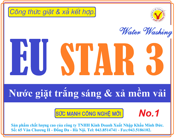 Nước giặt EU.STAR 3 - Công Ty TNHH Kinh Doanh Xuất Nhập Khẩu Minh Đức