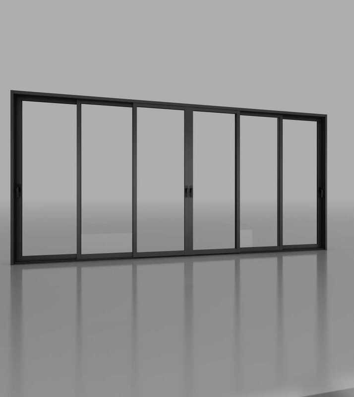 Cửa đi mở trượt 6 cánh 3 ray - Ngọc Diệp Window - Công Ty Cổ Phần Cửa Ngọc Diệp