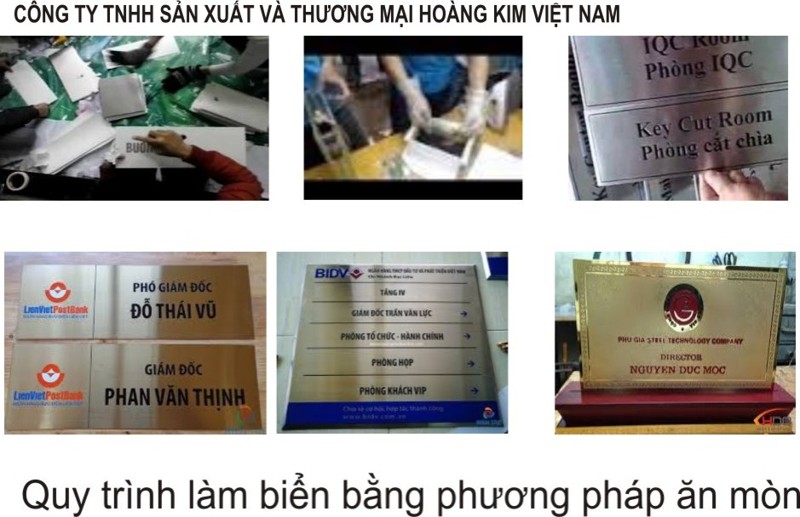 quy trình làm biển - Công Ty TNHH Sản Xuất Và Thương Mại Hoàng Kim Việt Nam