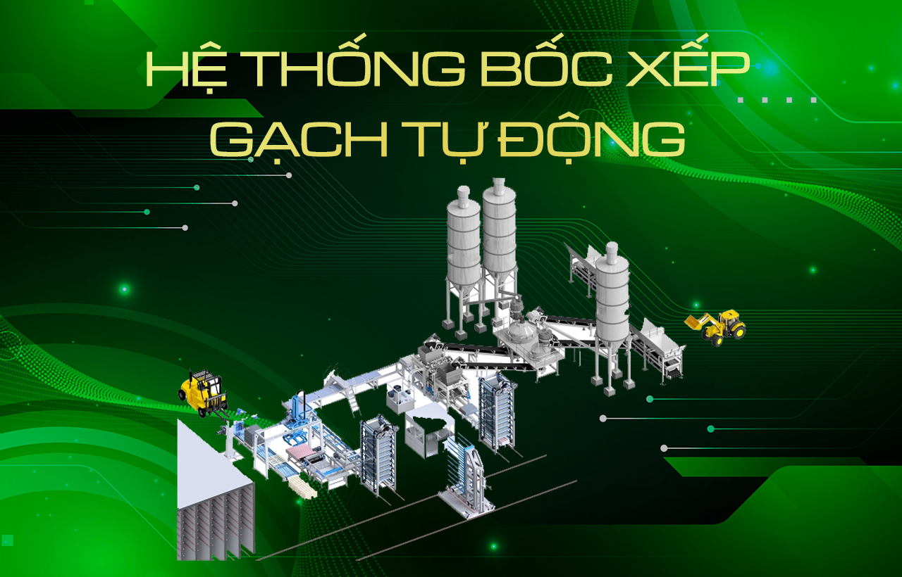 Hệ thống hồi khay bốc xếp gạch tự động